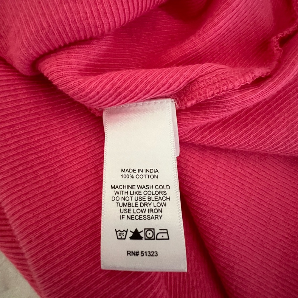 State Ribbed Pink Puff Sleeve Top - Picture 7 of 7